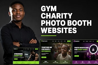 design gym website charity website and photo booth website design