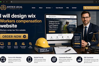 design wix workers compensation website workers comp law firm website