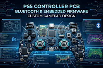 design ps5 controller pcb, bluetooth, embedded firmware, and gamepad pcb