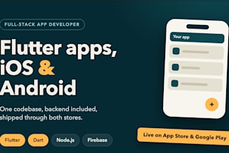 build a flutter mobile app for ios and android with backend