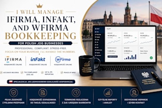 manage mksiegowa, ifirma, and wfirma bookkeeping for polish smes jdg businesses