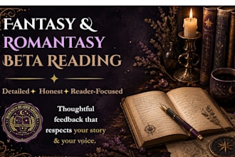 beta read your fantasy or romantasy novel with detailed feedback