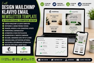 design responsive klaviyo omnisend email newsletter templates, campaign setup