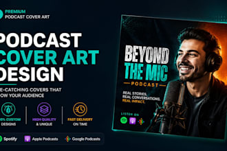 design a podcast cover art and podcast logo