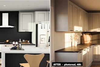 turn your cad kitchen render into a photoreal image in 48 hours