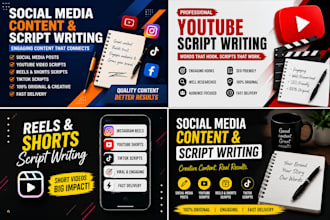 write social media content and script