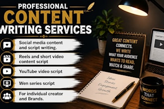write social media content and script