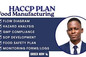 create haccp plan food safety program fda usda gmp compliance