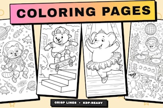 create custom coloring pages and coloring book illustrations