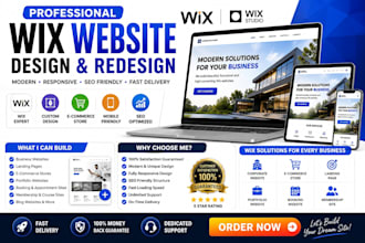 create a modern wix website, wix studio website, or online store