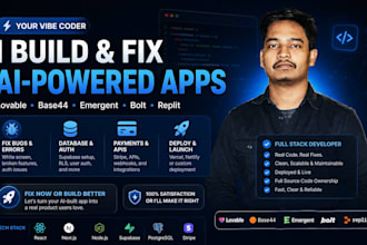 be your vibe coder to build and fix lovable, base44 and emergent ai apps