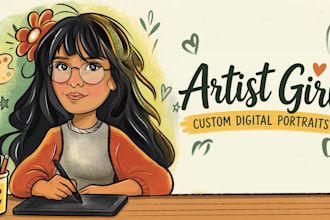 create custom cartoon portraits for your business