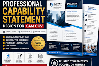design a federal procurement capability statement for sam gov