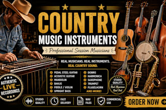 record country music and ukulele, mandolin for your project