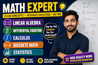 tutor discrete math, linear algebra, differential equations, calculus 1, 2, 3