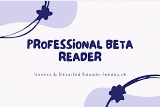 beta read your romance, fantasy or ya novel