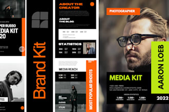 design a professional media kit, press kit, sponsorship kit, epk, clickable PDF