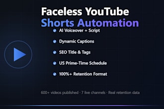 create automated faceless youtube shorts for your channel