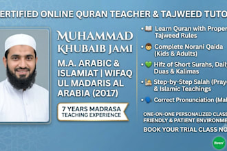 be your online quran teacher and tajweed tutor
