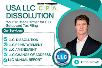 do USA llc dissolution, llc reinstatement, llc amendment, llc address change