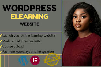 design elearning wordpress website, learndash and tutor lms website