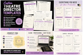 create custom theater rehearsal and production templates