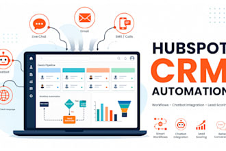 build hubspot crm automation, lead scoring, and chatbot integration