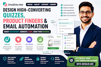 design involve me quizzes, involveme products finders, email automation lead gen