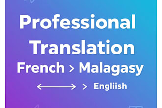 translate french to malagasy and english in 24 hours