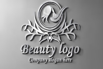 do a luxury cosmetics, makeup and beauty logo for your brand