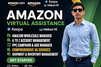 be your amazon fba wholesale virtual assistant and amazon store VA