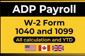 prepare stubs, form w2 and form w3, 1099 and 1040