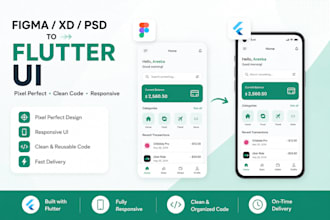 convert figma, xd, PSD or image into flutter UI