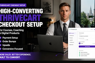 create thrivecart samcart sales funnel landing page checkout page upsell page