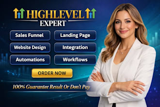 gohighlevel website design sales funnel ghl automation, ghl landing page