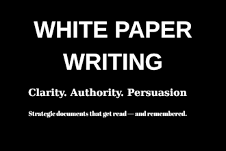 write a professional white paper for your business or startup