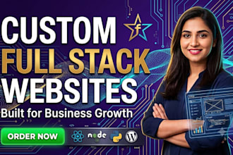 build a custom website, full stack development, front end and back end