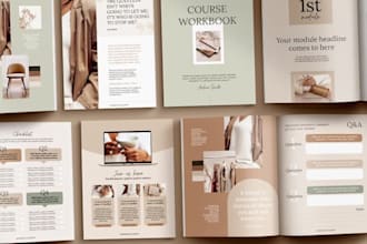 design a custom booklet or workbook for print or digital use