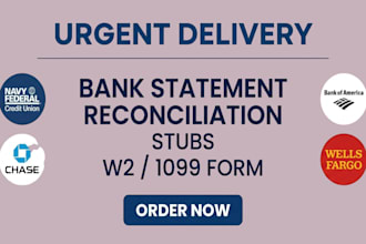 do stubs, form w2, 1040 and 1099 urgent fast