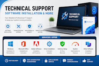 provide remote IT support , software installation