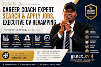 be your career coach expert, search and apply jobs executive cv revamping