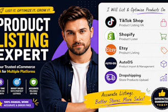 tik tok shop ds etsy shop listing va shopify product lister autods dropshipping