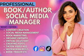 booktok author social media manager book promotion instagram content creator