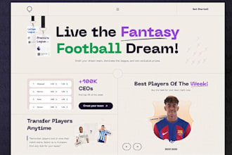build fantasy sport app and website like dream11 draftkings espn or cbs sport