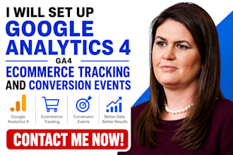 set up google analytics 4 ga4 ecommerce tracking and conversion events
