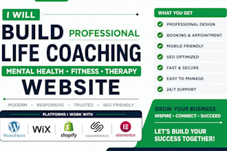 build life coaching mental health consulting fitness and therapy website