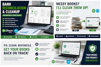 reconcile, clean up and fix your quickbooks or xero books