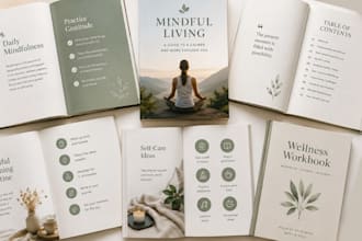 design minimalist canva wellness ebook mindfulness workbook lead magnet freebie
