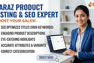 create SEO optimized daraz product listings