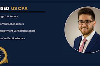 write a US CPA mortgage letter, income verification letter